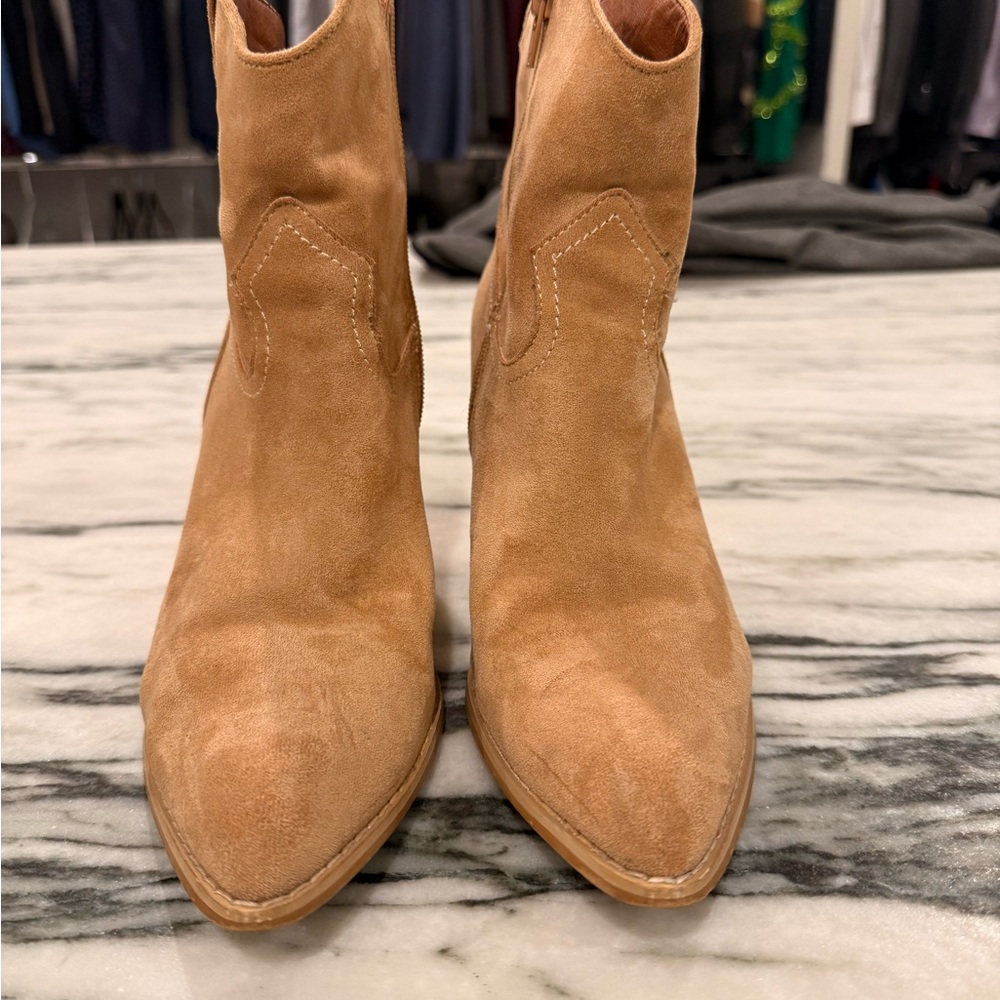 Tan Suede Ankle Boots
